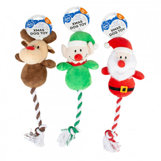 DuvoPlus - Boneco de Natal em Peluche e Corda