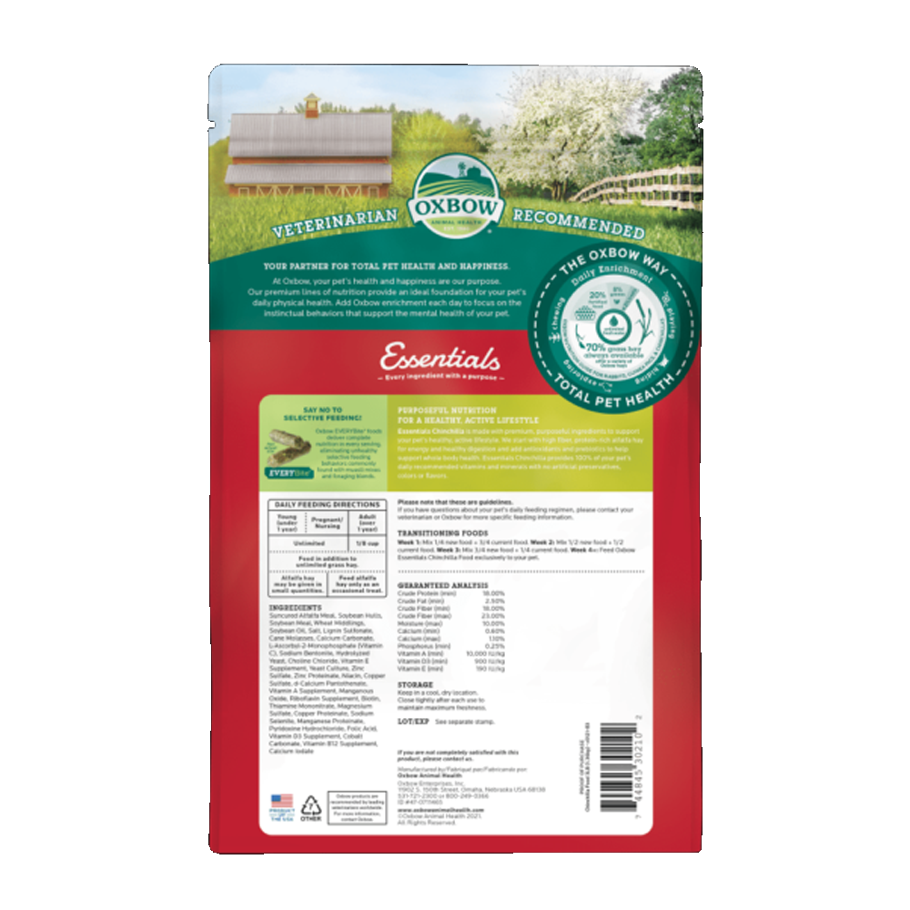 Oxbow Essentials - Ração para Chinchila