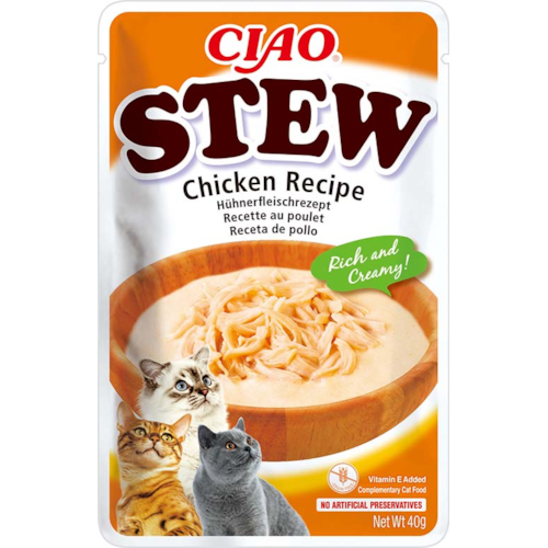 Ciao Stew Churu - Alimento em Molho de Frango para Gatos