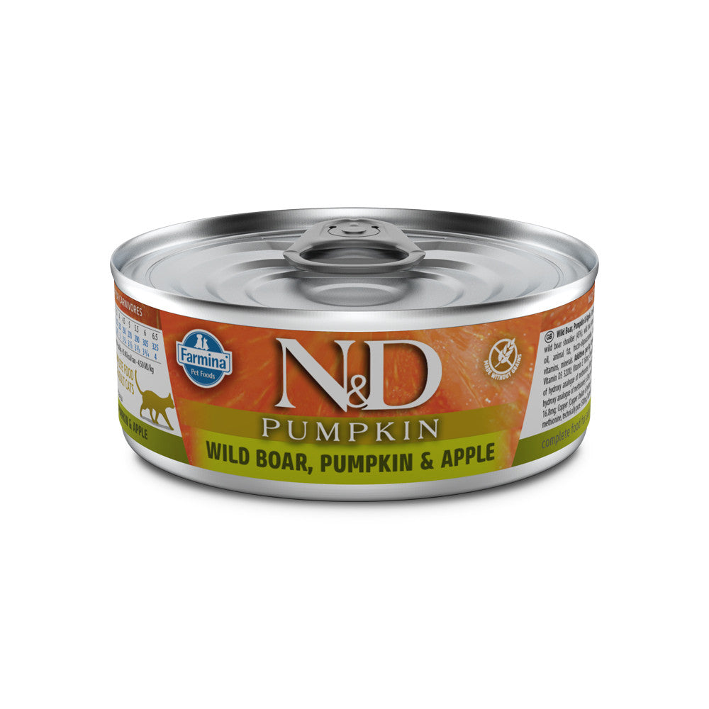 Farmina N&D Pumpkin - Alimento Húmido para Gato Adulto - Javali, Abóbora e Maçã