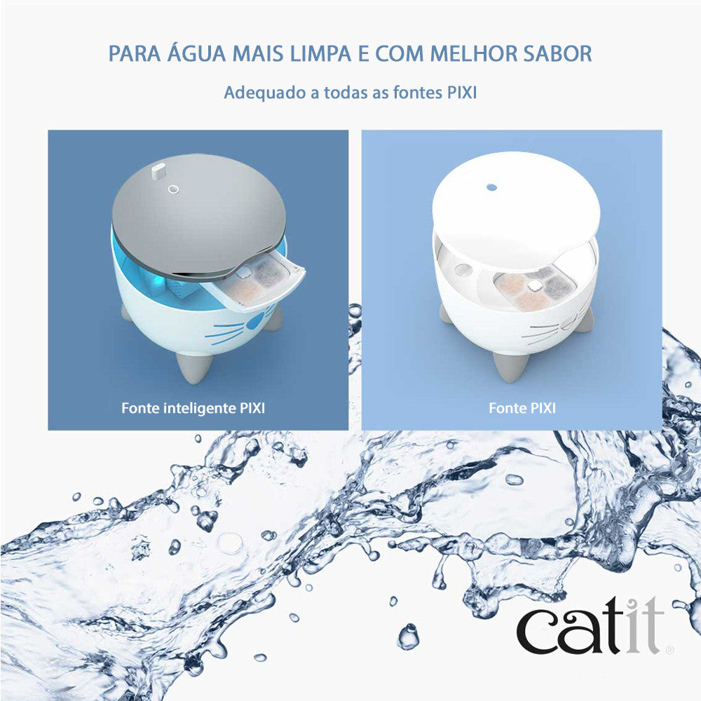 Catit PIXI - Filtro de Tripla Ação para Fonte de Gatos
