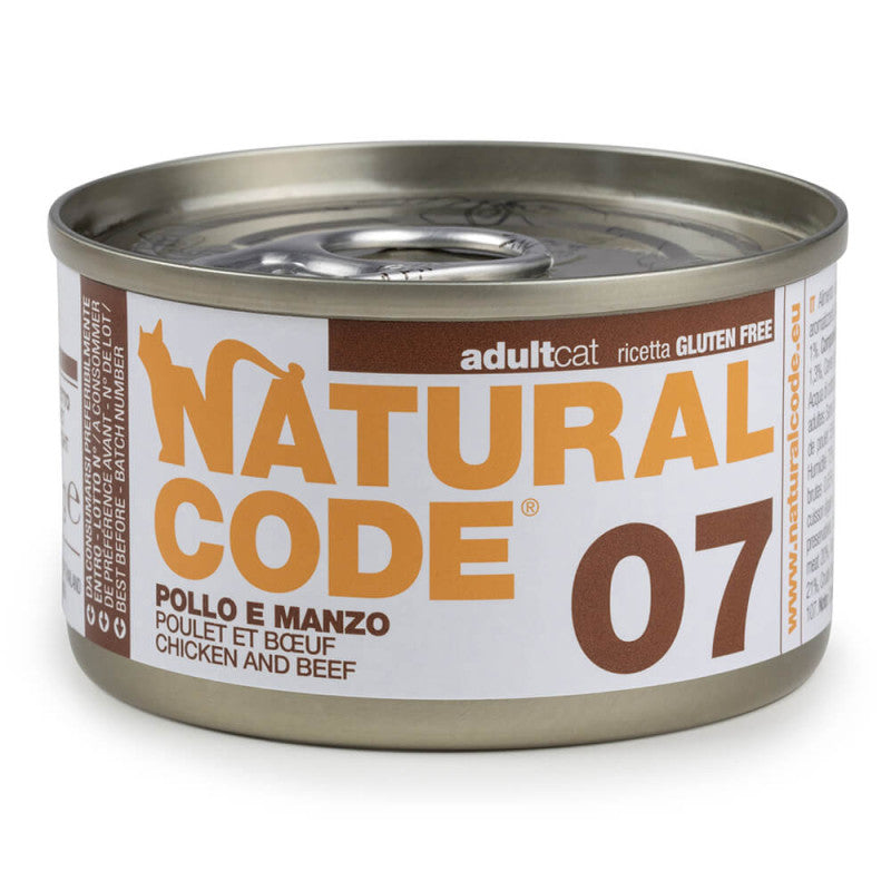 Natural Code 07 - Frango e Carne de Vaca para Gato