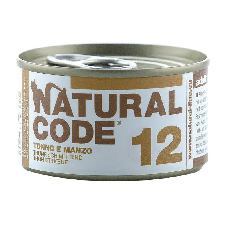 Natural Code 12 Atum e Carne de Vaca | Alimento Húmido para Gato