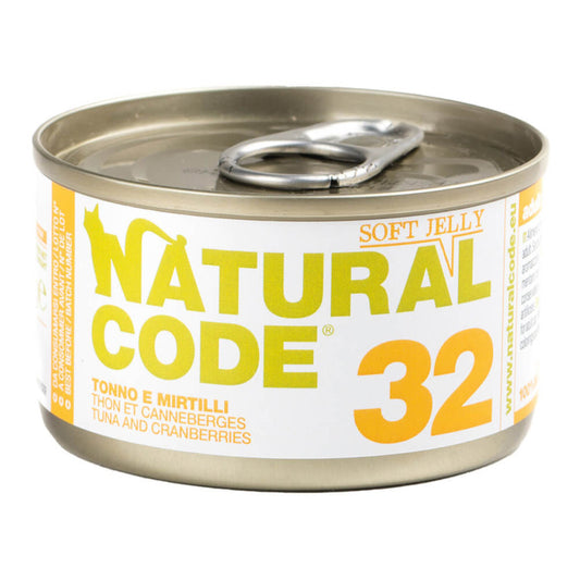 Natural Code 32 Atum e Arandos em Gelatina | Alimento Húmido para Gato