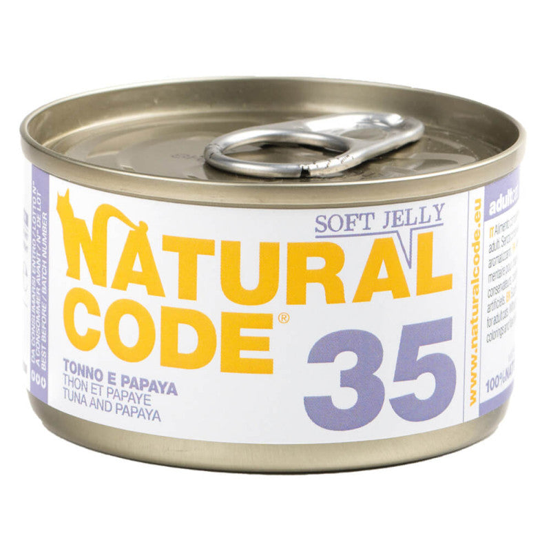 Natural Code 35 Atum e Papaia em Gelatina | Alimento Húmido para Gato