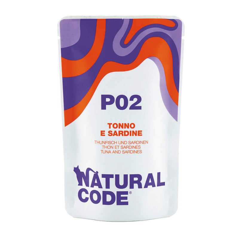 Natural Code P02 Atum e Sardinhas | Alimento Húmido Complementar para Gato