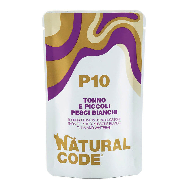 Natural Code P10 Atum e Peixe Branco | Alimento Húmido Complementar para Gato