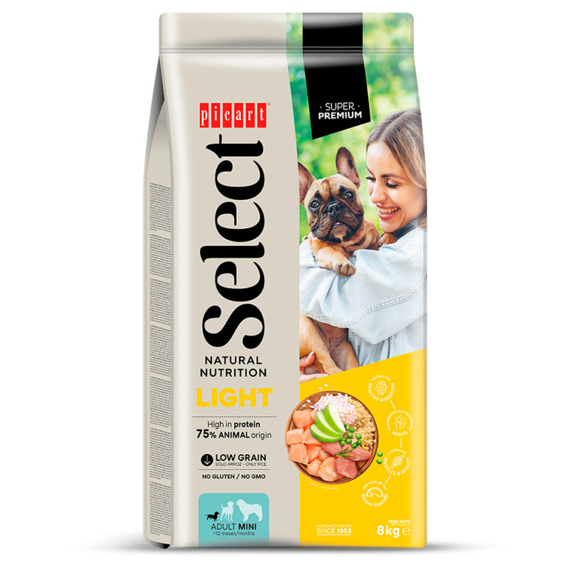 Picart Select - Super Premium Cão Mini Light Adulto Frango e Arroz