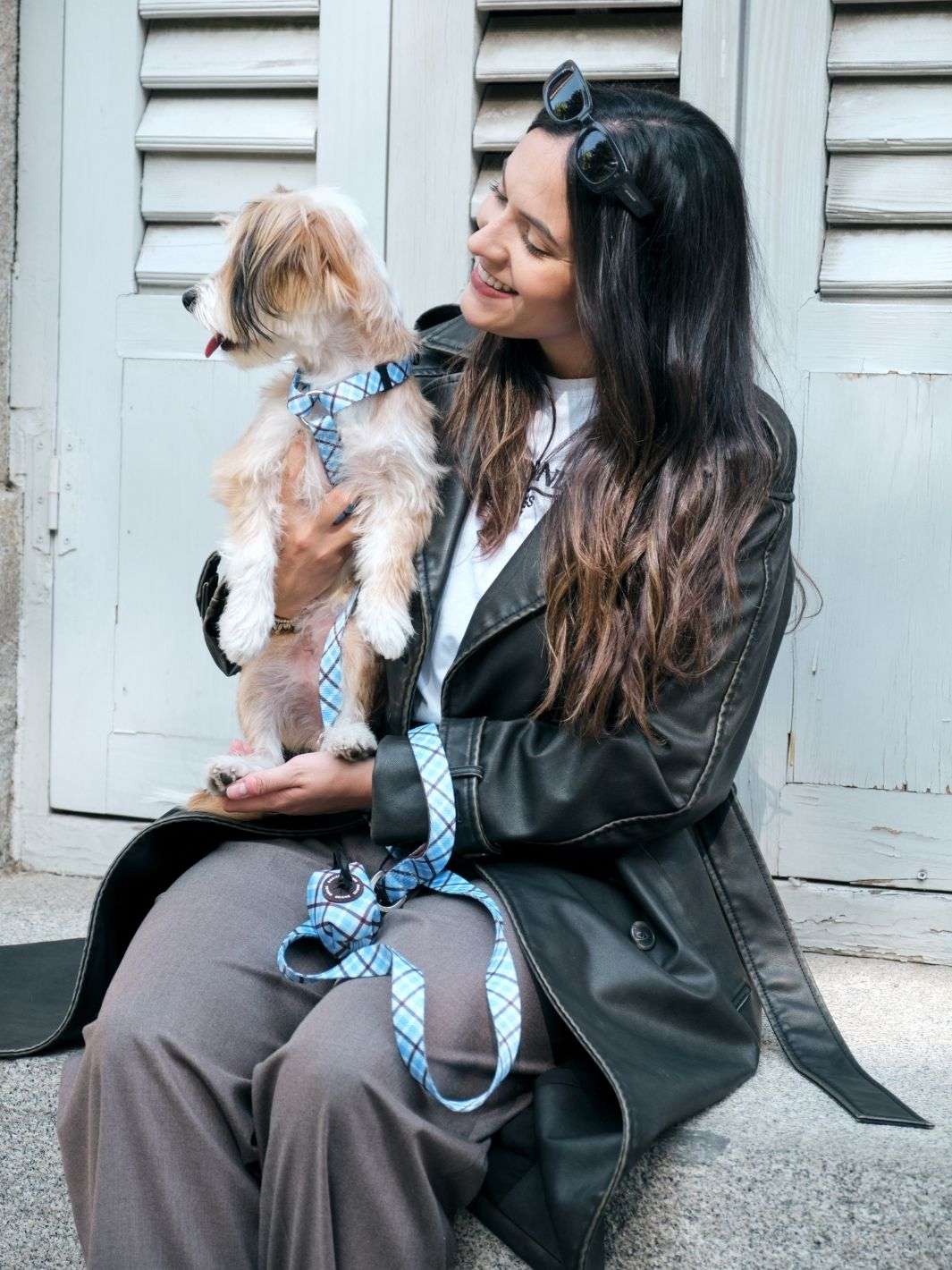 Dukier – Peitoral Clássico Xadrez Blue Mocca